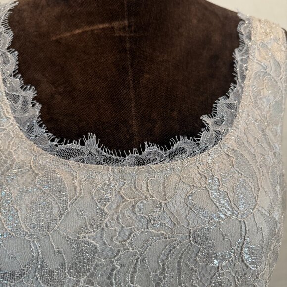 St John Metallic Floral Festive Blouse Size S - Picture 3 of 7